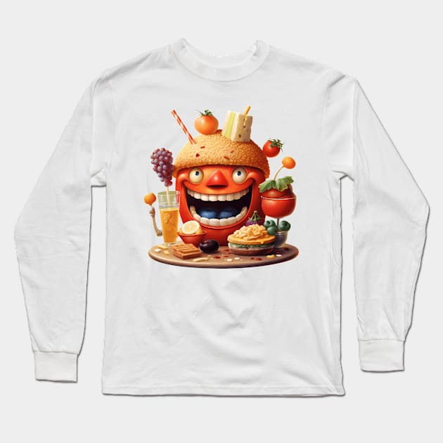 Eat Happy Not Healthy Long Sleeve T-Shirt by Acid_rain